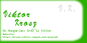 viktor krosz business card